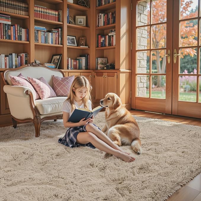 Rugs for Living Room 5x8, Alfombras para Salas Shag Large Plush Soft Area Rug - Image 3