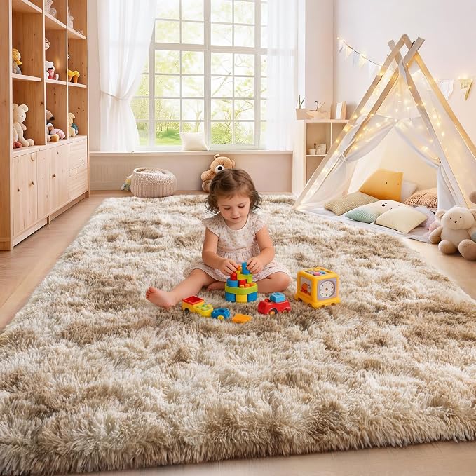 Upgrade Non-Slip Plush Rugs for Living Room, Soft Shaggy Carpets for Living Room - Image 7