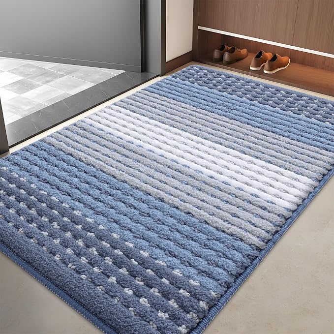 Kitinjoy Indoor Outdoor Door Mat, 40x32 Non-Slip Absorbent Dirt Trapper by Kitinjoy