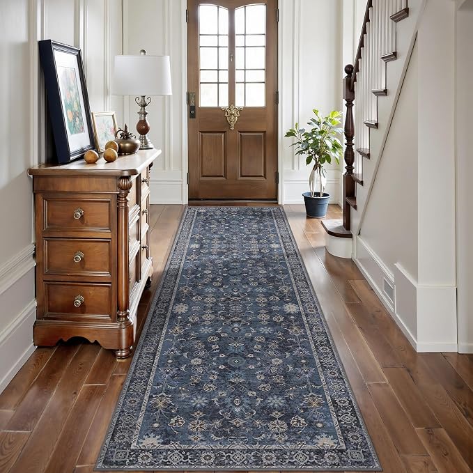 Tangsoo 2.6x8 Runner Rug for Hallway Kitchen, Non Slip Washable Long Rug Runner by Tangsoo