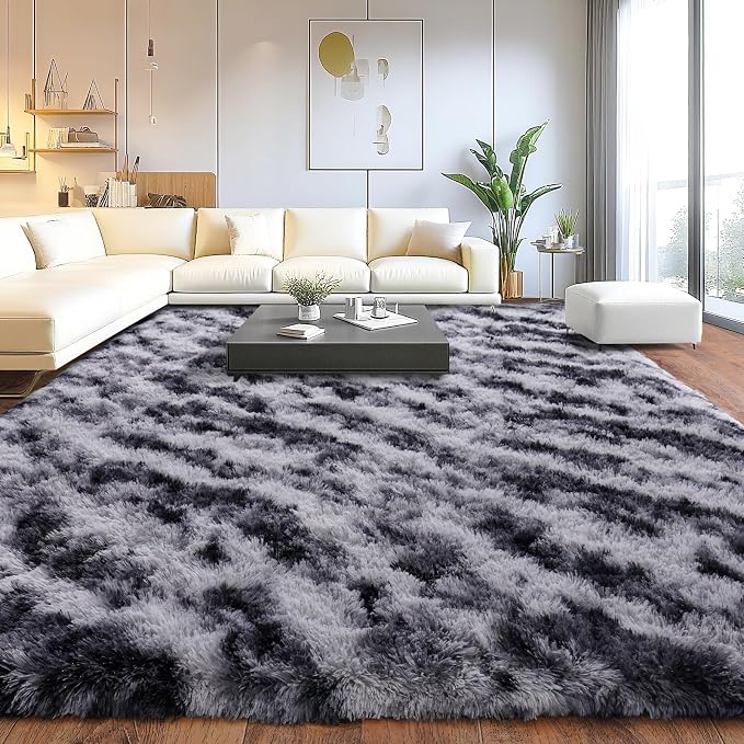 Shaggy Modern Shag Area Rug for Bedroom, Upgrade Non-Slip Plush Fluffy Carpet by Isdook