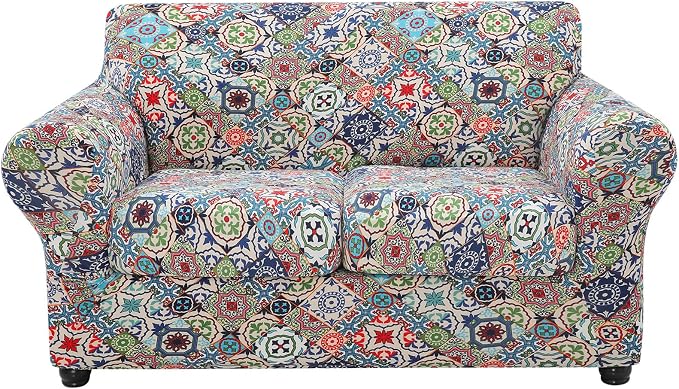 hyha Couch Cover, Loveseat Covers, Floral Pattern, 3 Pieces, Sofa Slipcovers by hyha