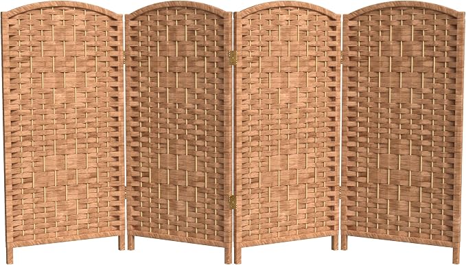 Red Lantern 3 ft. Short Diamond Weave Fiber Folding Screen by RedLantern