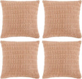 Fancy Homi 4 Packs Peach Decorative Throw Pillow Covers 18x18 Inch by Fancy+Homi