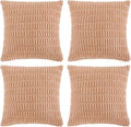 Fancy Homi 4 Packs Peach Decorative Throw Pillow Covers 26x26 Inch by Fancy+Homi