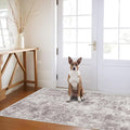 Abstract 3x5 Washable Rug: Modern Non Slip Area Rug Soft Carpet Foldable by Puino