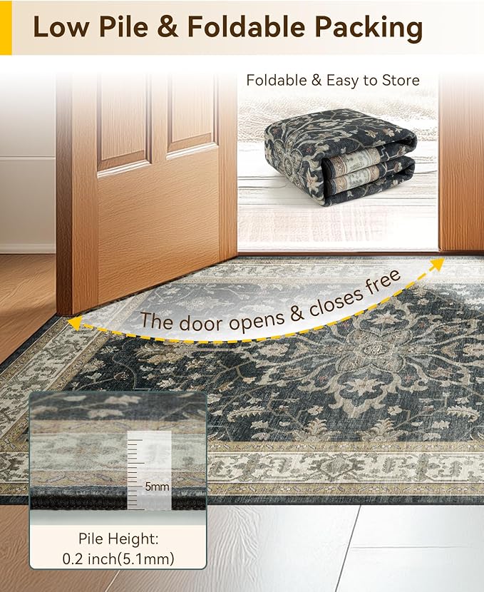 Area Rugs 2'x10' Runner Rug Non Slip Washable - Image 5