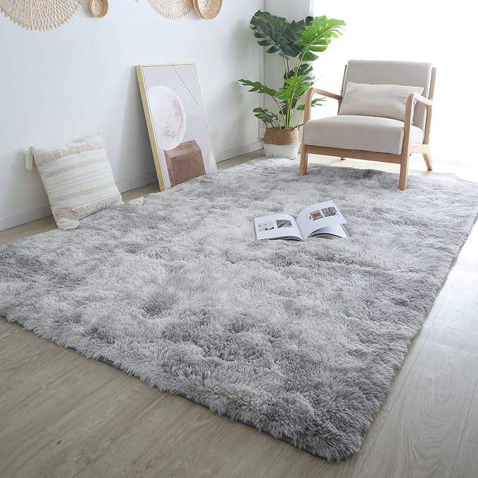 CAIYUECS Shag Area Rug for Living Room: Indoor Ultra Soft Plush Rugs for - Image 3