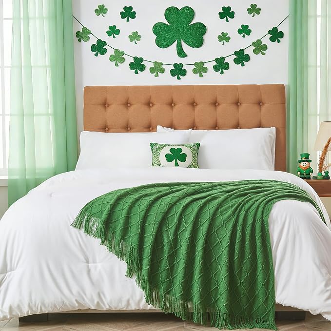 inhand Green Knitted Throw Blanket - Image 9