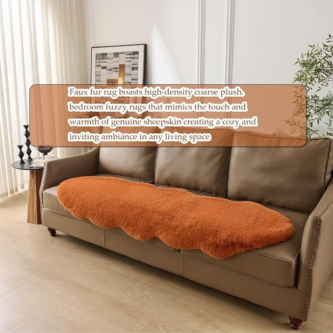 1700GSM Fuzzy Faux Sheepskin Fur Area Rug, Extra Soft Faux Fur Mat, Fluffy - Image 7