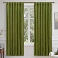 LAMIT Moss Green Velvet Blackout Curtains 72 Inch, Vintage Thermal Insulated by LAMIT