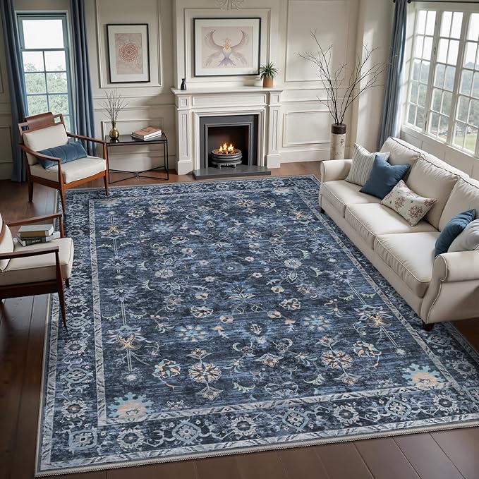 Tangsoo 9x12 Large Area Rug for Living Room, Non Slip Machine Washable Rug for by Tangsoo