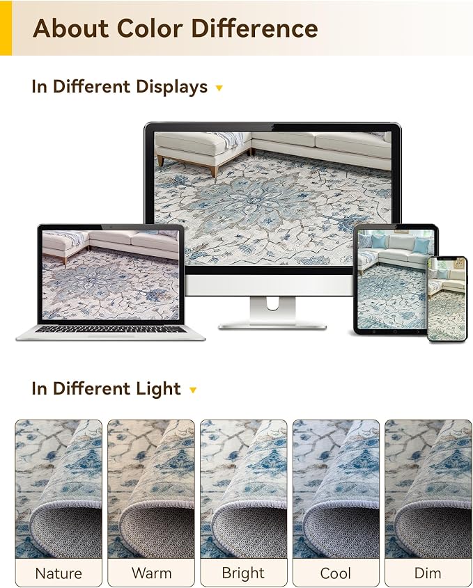 Area Rugs 3'x12' Runner Rug Non Slip Washable - Image 7