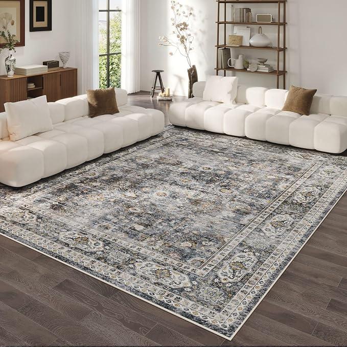 Rugcomf Living Room Rug 6x9 Rug Machine Washable Boho Soft Area Rug Non Slip by Rugcomf