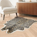 Cheetah Print Rug Leopard Carpet: Small Faux Cowhide Skin Fur Area Rug Animal by WMTNVMTER