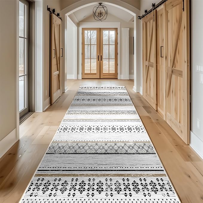 BESTSWEETIE 2x10 Area Rugs for Living Room Washable Moroccan Farmhouse Neutral by BESTSWEETIE