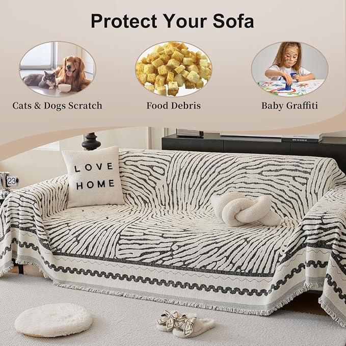 ROOMLIFE Thicked Striped Couch Cover - Image 5