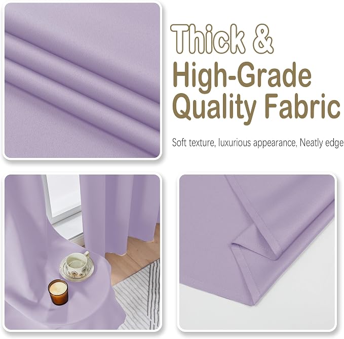 OVZME Lavender Blackout Curtains - Image 6