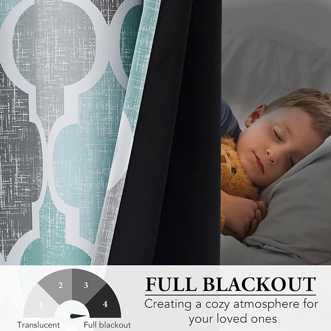 Beauoop 100% Blackout Curtains 84 Inches Long - Image 5