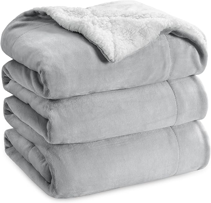 Bedsure GentleSoft Sherpa Fleece Blankets King Size by BEDSURE