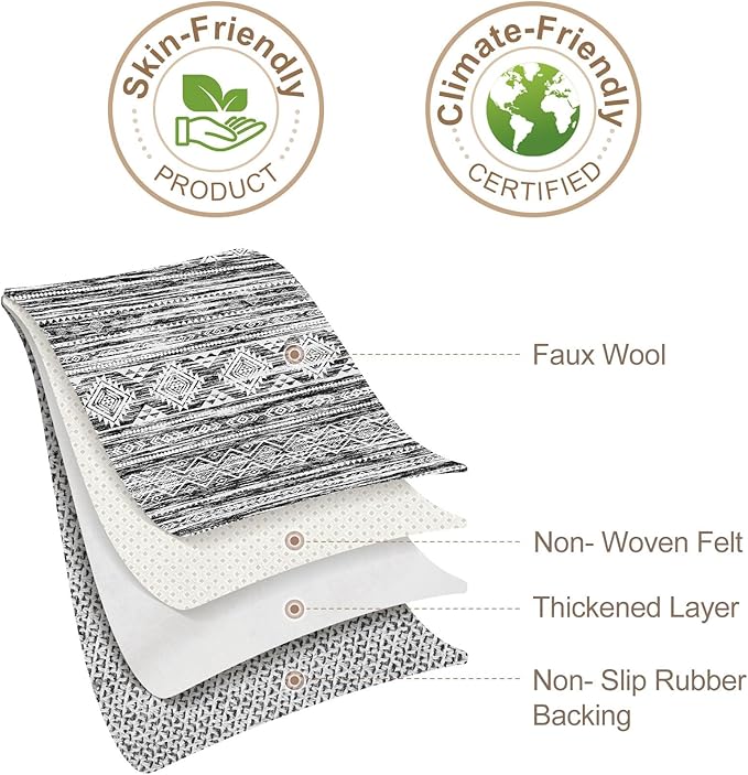 Nakagishi 5x7 Area Rugs Living Room: Washable Large Neutral Soft Rug Stain - Image 9