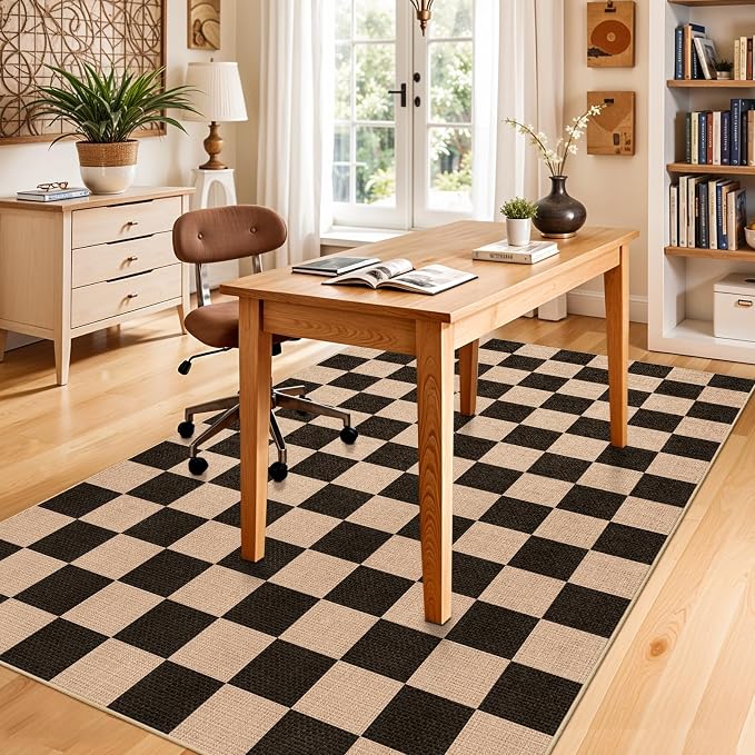4x6 Jute Area Rug Washable: Non-Slip Indoor Floor Mat - Image 3