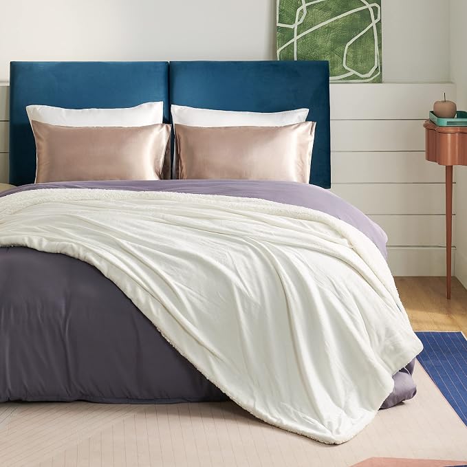 Bedsure GentleSoft Sherpa Fleece Blankets King Size - Image 3
