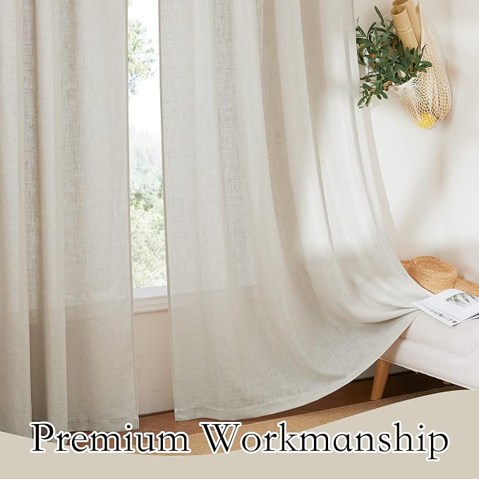 RYB HOME Sheer Curtains 63 inches - Image 5