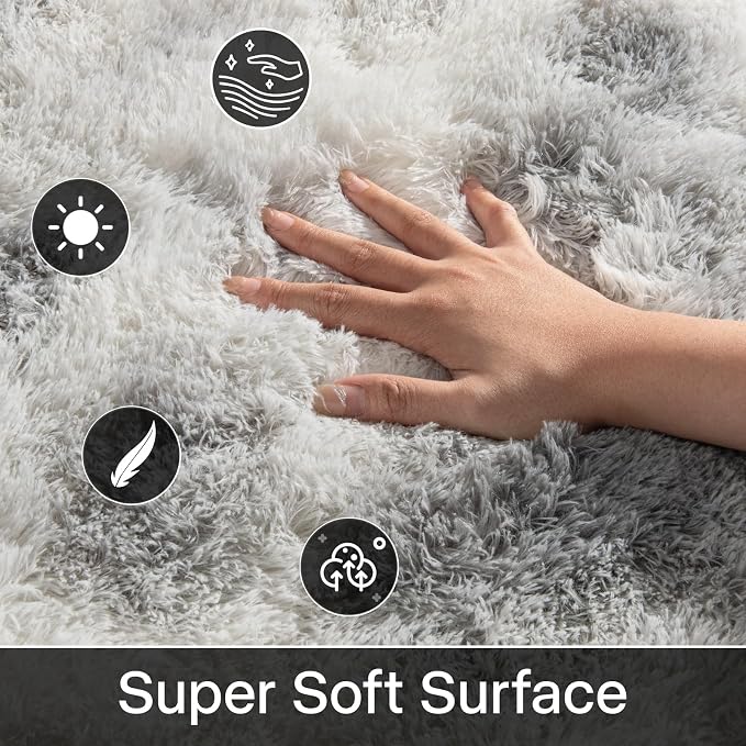 Merelax Soft Area Rugs for Livingroom Bedroom, Shaggy Plush Fuzzy Fluffy Carpet - Image 3