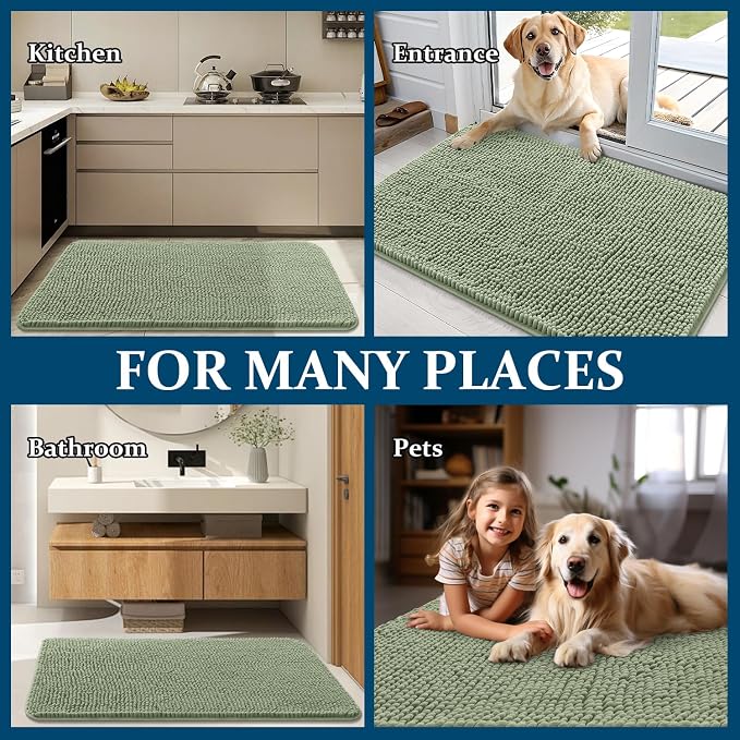 OLANLY Dog Door Mat for Muddy Paws 40x32, Absorbs Moisture and Dirt, Absorbent - Image 8