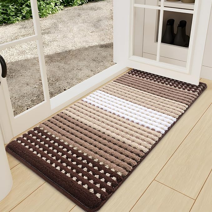 Kitinjoy Indoor Outdoor Door Mat, 47x24 Non-Slip Absorbent Dirt Trapper by Kitinjoy