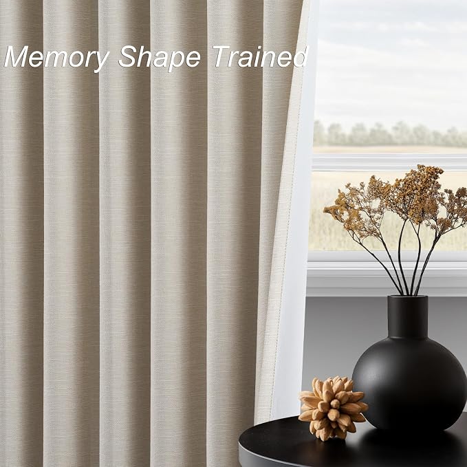 Topfinel Floor to Ceiling Curtains Drapery 108 Inches Long Black Out - Image 4