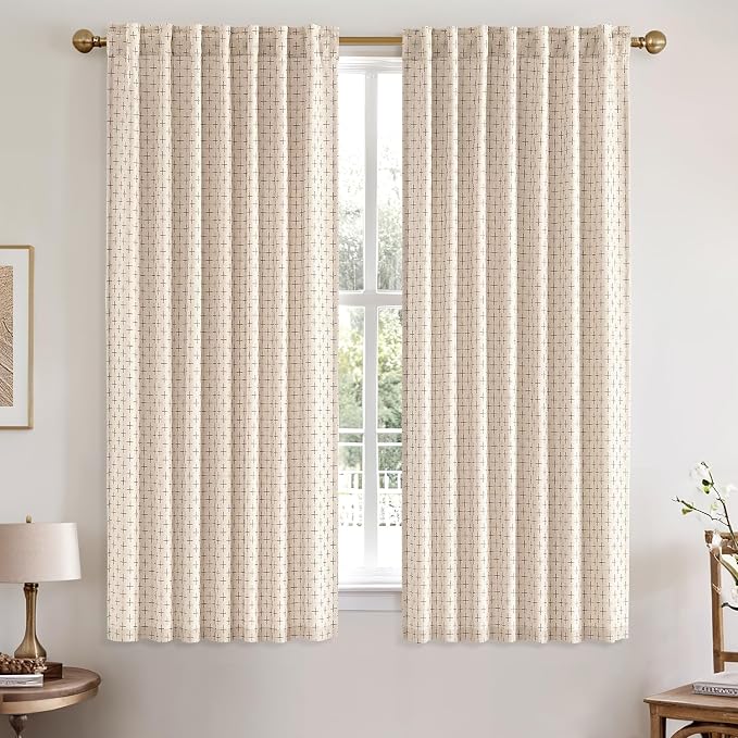 MIULEE Decorative Back Tab Linen Curtains - Image 2