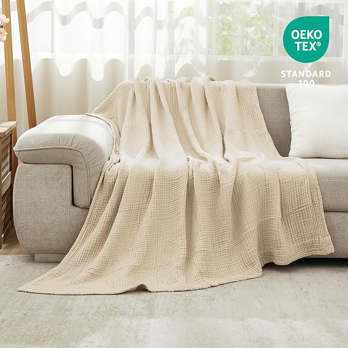 EMME Cotton Throw Blanket Large 50"x70" Gifts - Image 9