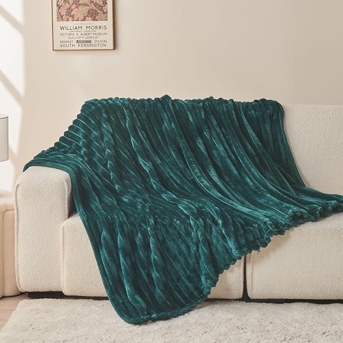 NEWCOSPLAY Super Soft Twin Blanket Dark Teal Premium Silky Flannel Fleece 3D - Image 8