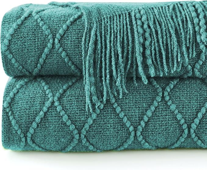 inhand Knitted Throw Blankets for Couch and Bed, Soft Cozy Knit Blanket - Image 7