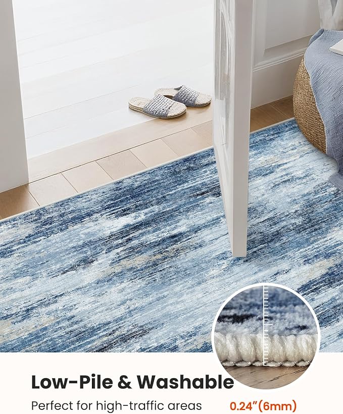 6x9 Area Rugs for Living Room, Modern Abstract Washable Rug - Image 7