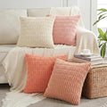 Fancy Homi 4 Packs Blush Pink Decorative Throw Pillow Covers 18x18 Inch by Fancy+Homi