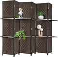 Room Divider 6 Panel Room Screen Divider Folding Portable partition Screen Wood by FDW