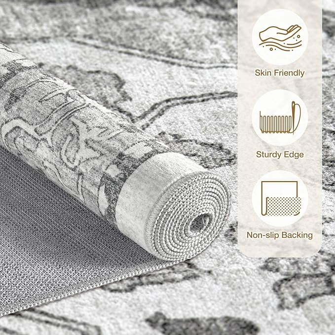 cotiled 7x9 Area Rugs Large Washable Rugs - Image 2