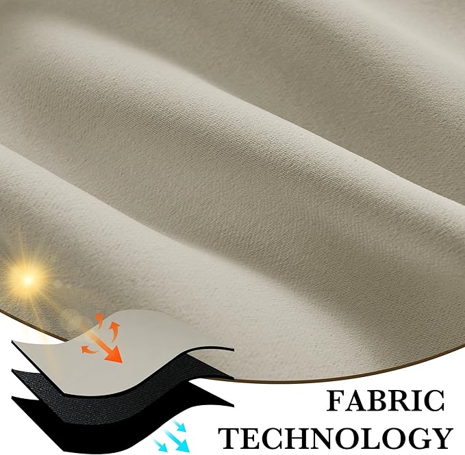 RYB HOME 100% Blackout Basement Curtains 24 inches Long, Heat & UV Blocking - Image 7