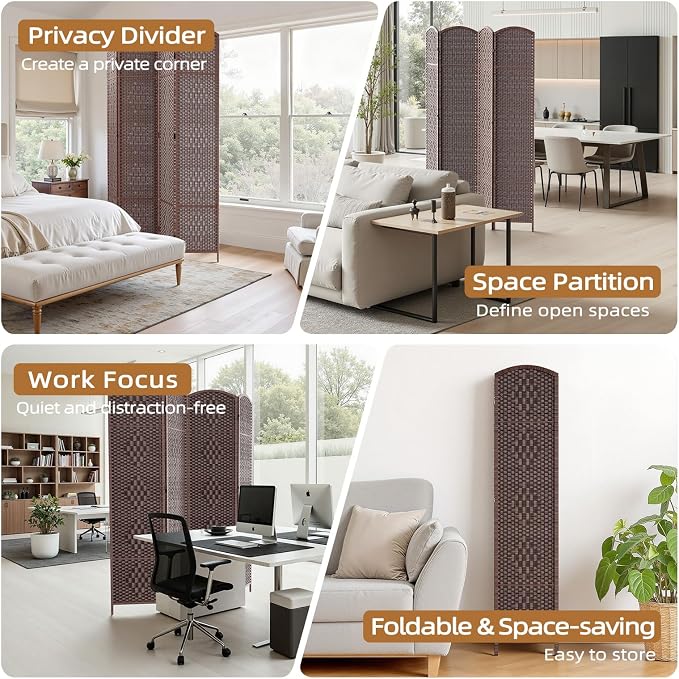HALLYBEE Room Divider for Space Separation, Room Dividers and Folding Privacy - Image 7