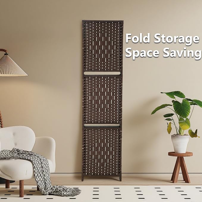 Room Divider 6 Panel Room Screen Divider Folding Portable partition Screen Wood - Image 6