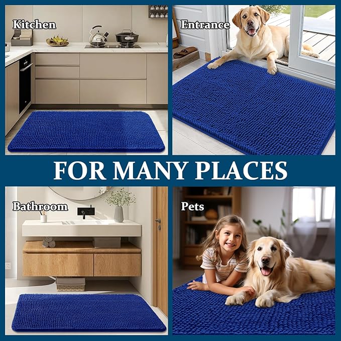 OLANLY Dog Door Mat for Muddy Paws 34x21, Absorbs Moisture and Dirt, Absorbent - Image 8