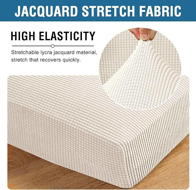 H.VERSAILTEX Super Stretch Individual Seat Cushion Cover Sofa Covers Couch - Image 4