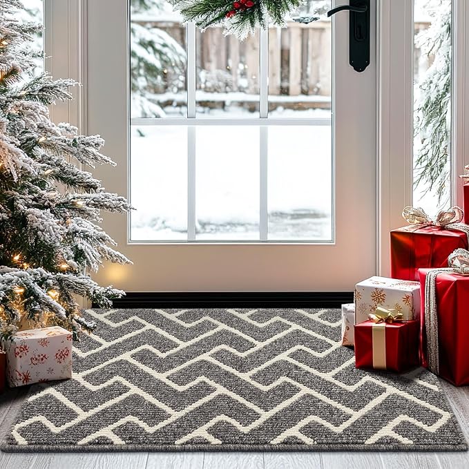 hicorfe Indoor Doormat, Front Back Door Mat Rubber Backing Non Slip Door Mats by Hicorfe