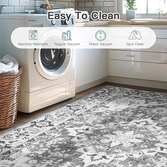 Lofus 3x5 Area Rugs for Living Room, Machine Washable Area Rug, Soft Small Rugs - Image 6