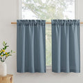 RYB HOME Bathroom Curtains Over Sink 36 inches Length, Linen Blend Semi Sheer by RYBHOME