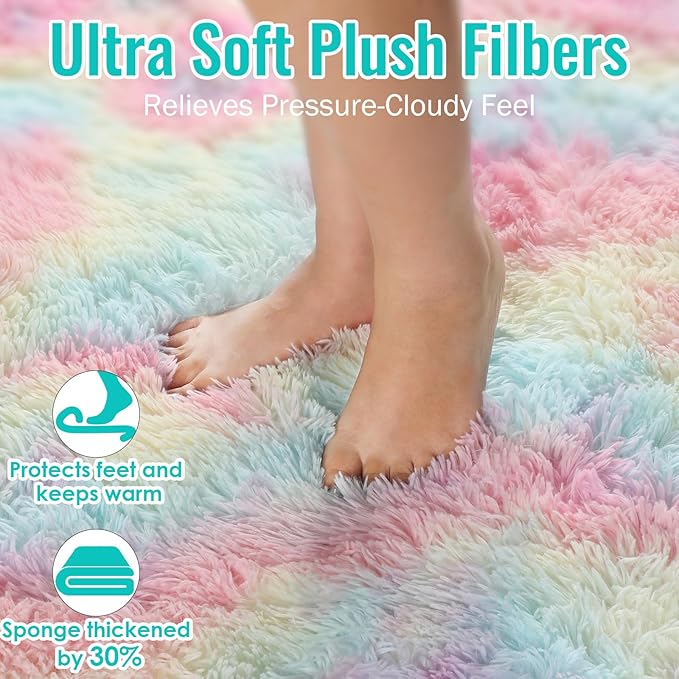 PAGISOFE Fluffy Soft Area Rug, Plush Furry - Image 3