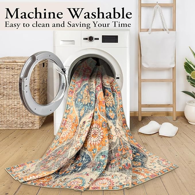 Lahome Moroccan Washable Area Rugs 9x12 Living Room, Soft 9x12 Area Rug - Image 4